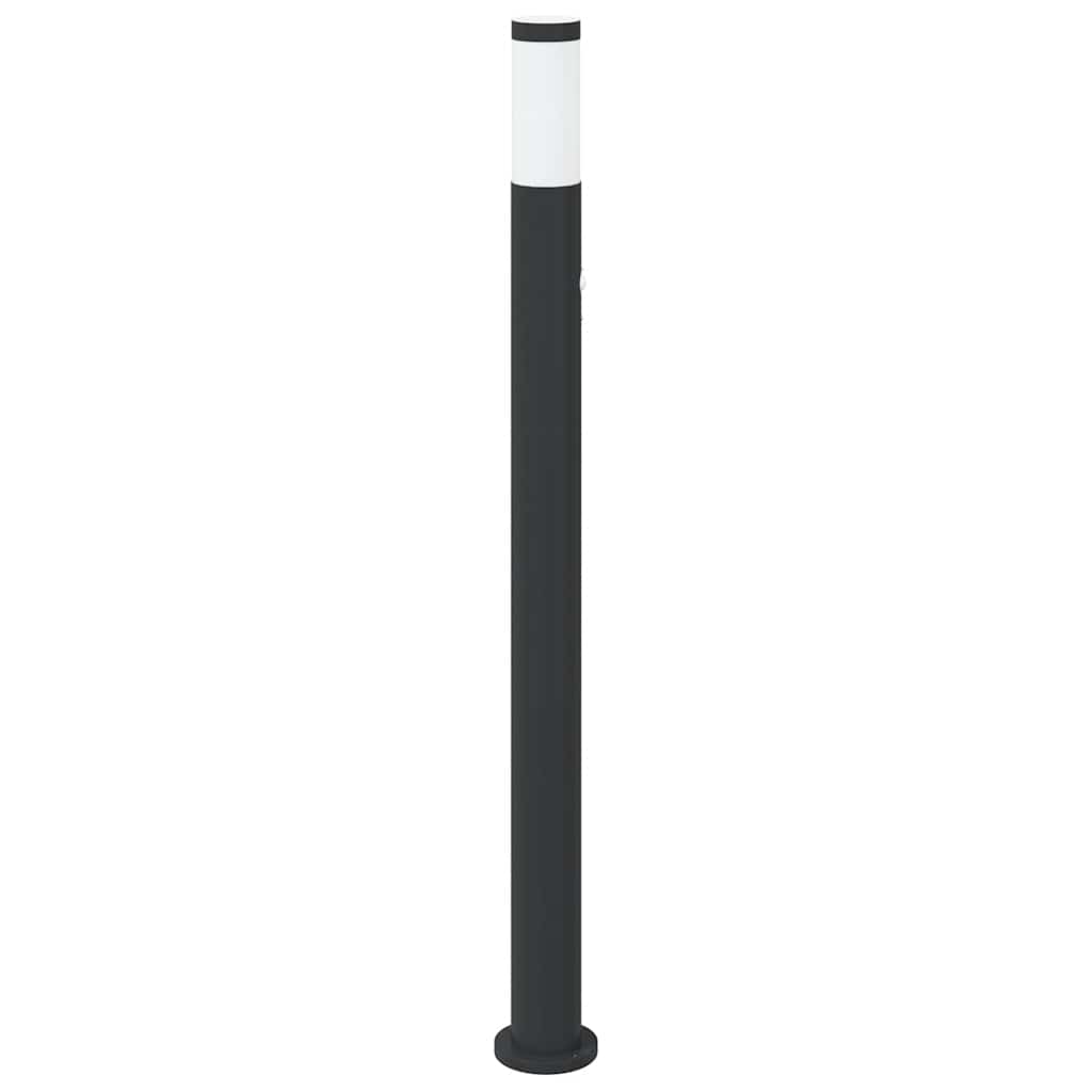 Luminária de poste com sensor, 110 cm, aço inoxidável, IP44