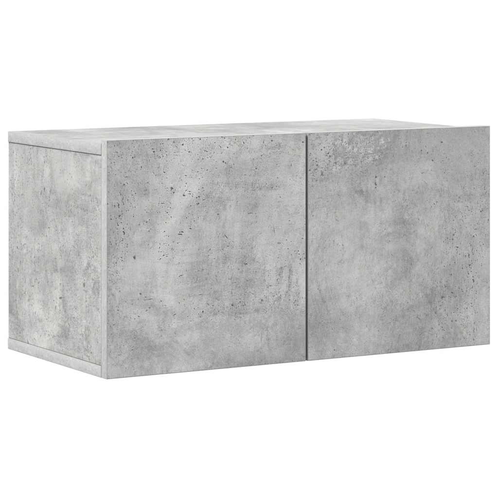 8 Pcs conjunto móveis TV derivados de madeira cinzento cimento
