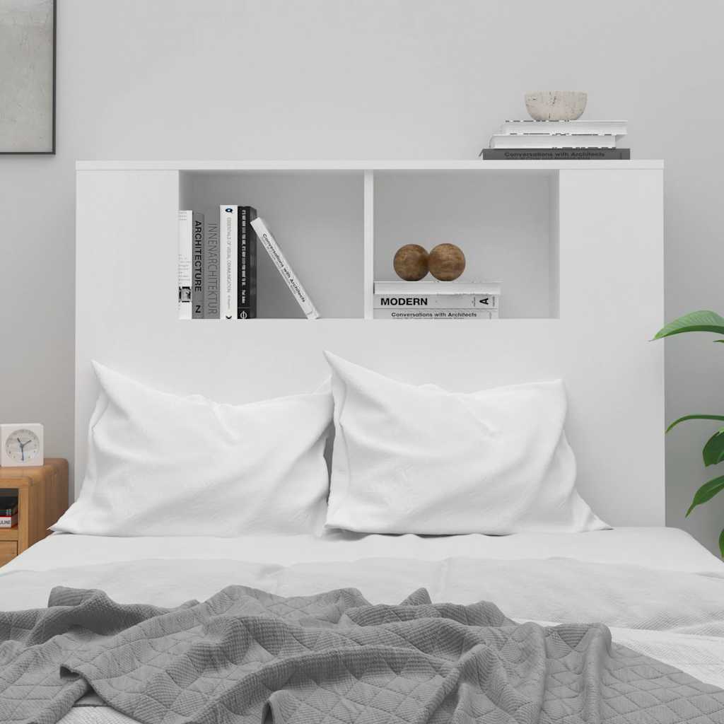 Cabeceira de cama branca 100x18,5x102,5 cm