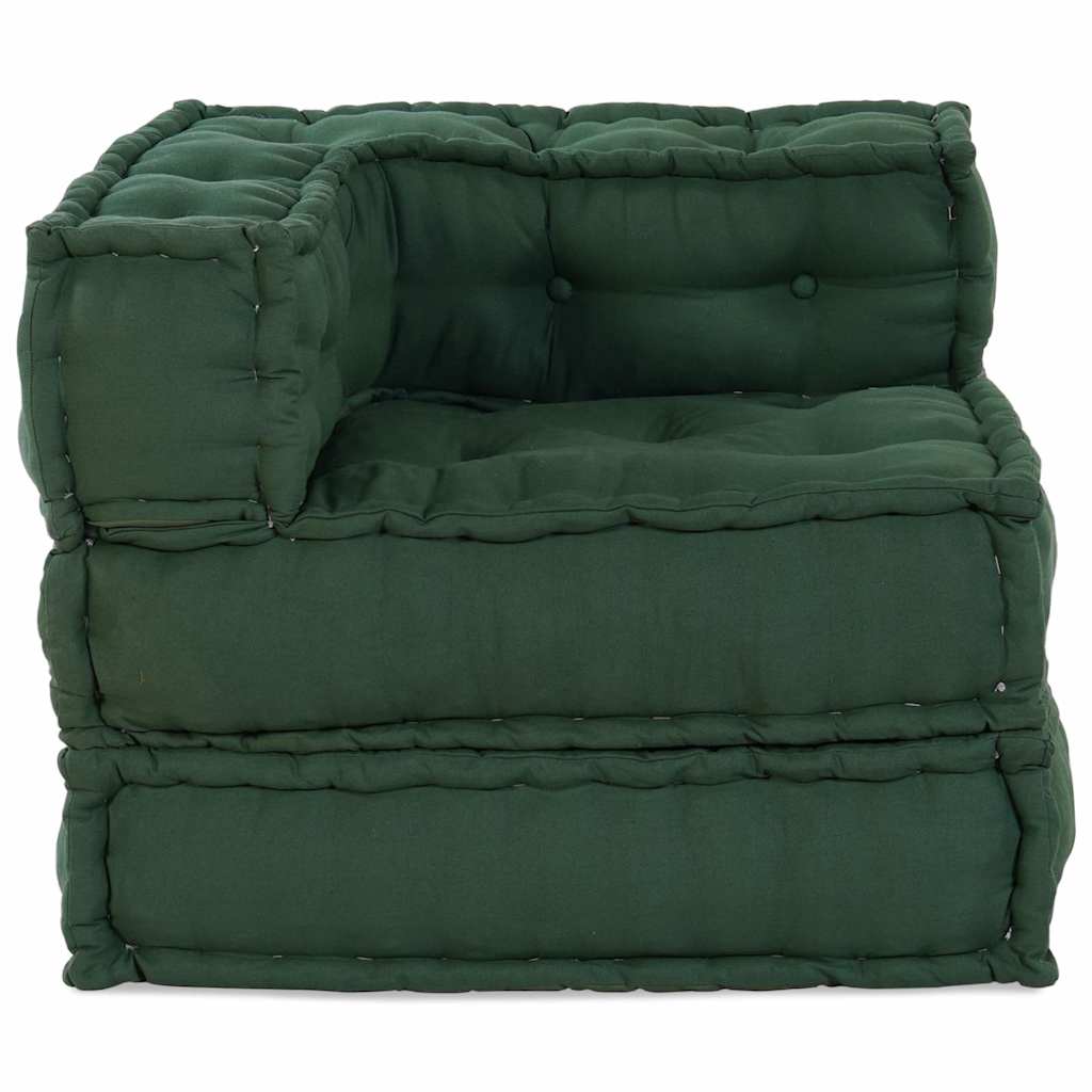 Unidade de sofá modular 70x70x54 cm tecido verde