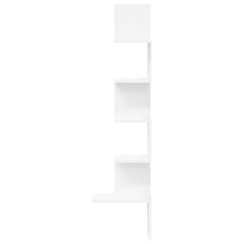 Estante de canto p/ parede contraplacado 32x32x127,5 cm branco