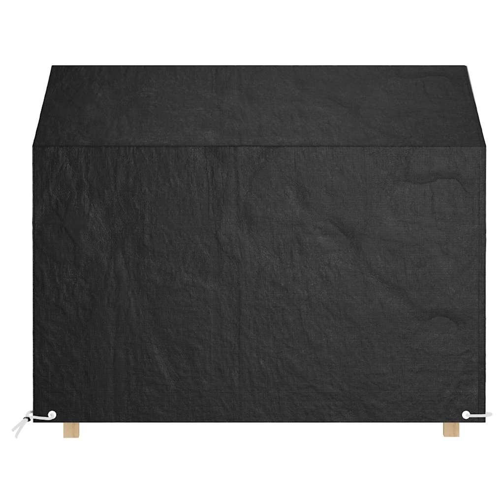 Capas p/ banco jardim 2 pcs 8 ilhós 160x70x70/88 cm polietileno