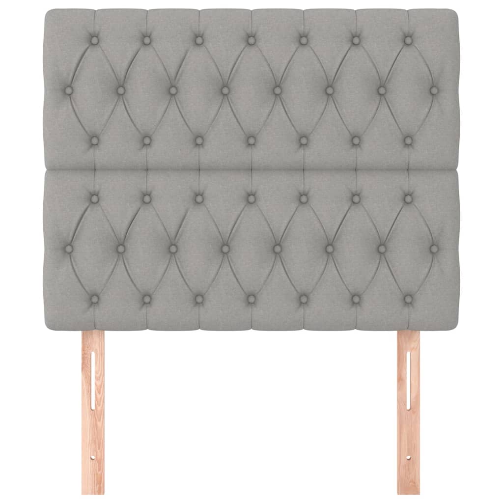 Cabeceira cinza claro 90x7x118/128 cm tecido