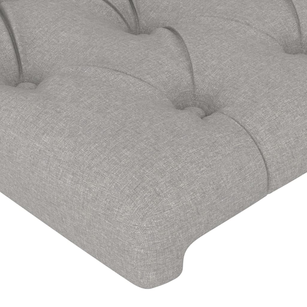 Cabeceira cinza claro 90x7x118/128 cm tecido