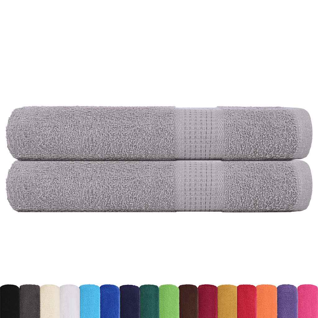 Toalhas frogn 2 pcs 100x200 cm 360 g/m² cnzento