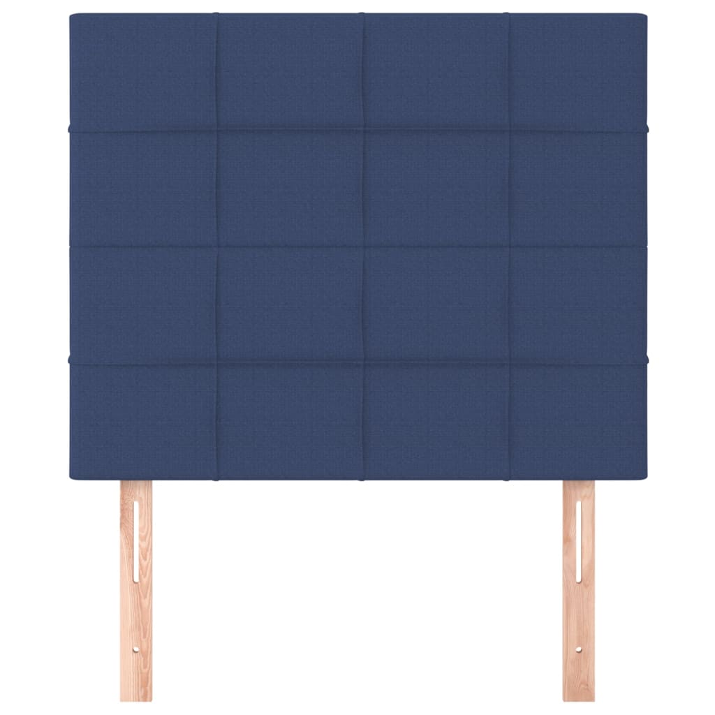 Cabeceira azul 100x5x118/128 cm tecido