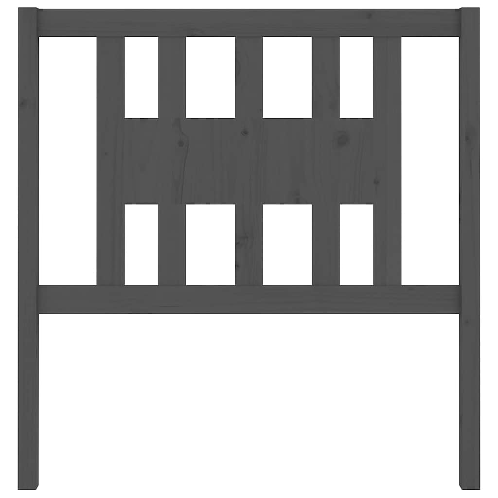 Cabeceira de cama 96x4x100 cm pinho maciço cinzento