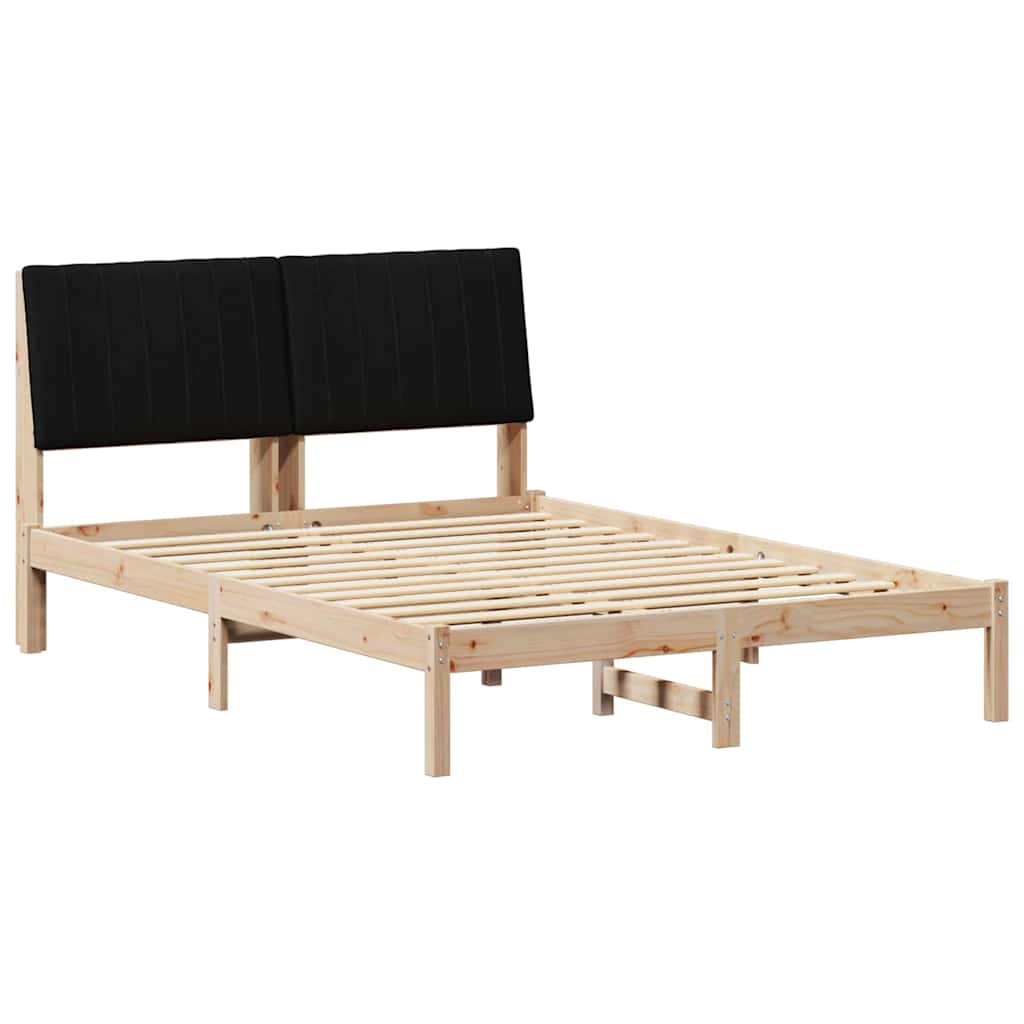 Estrutura da cama com cabeceira castanho 135 x 190 cm