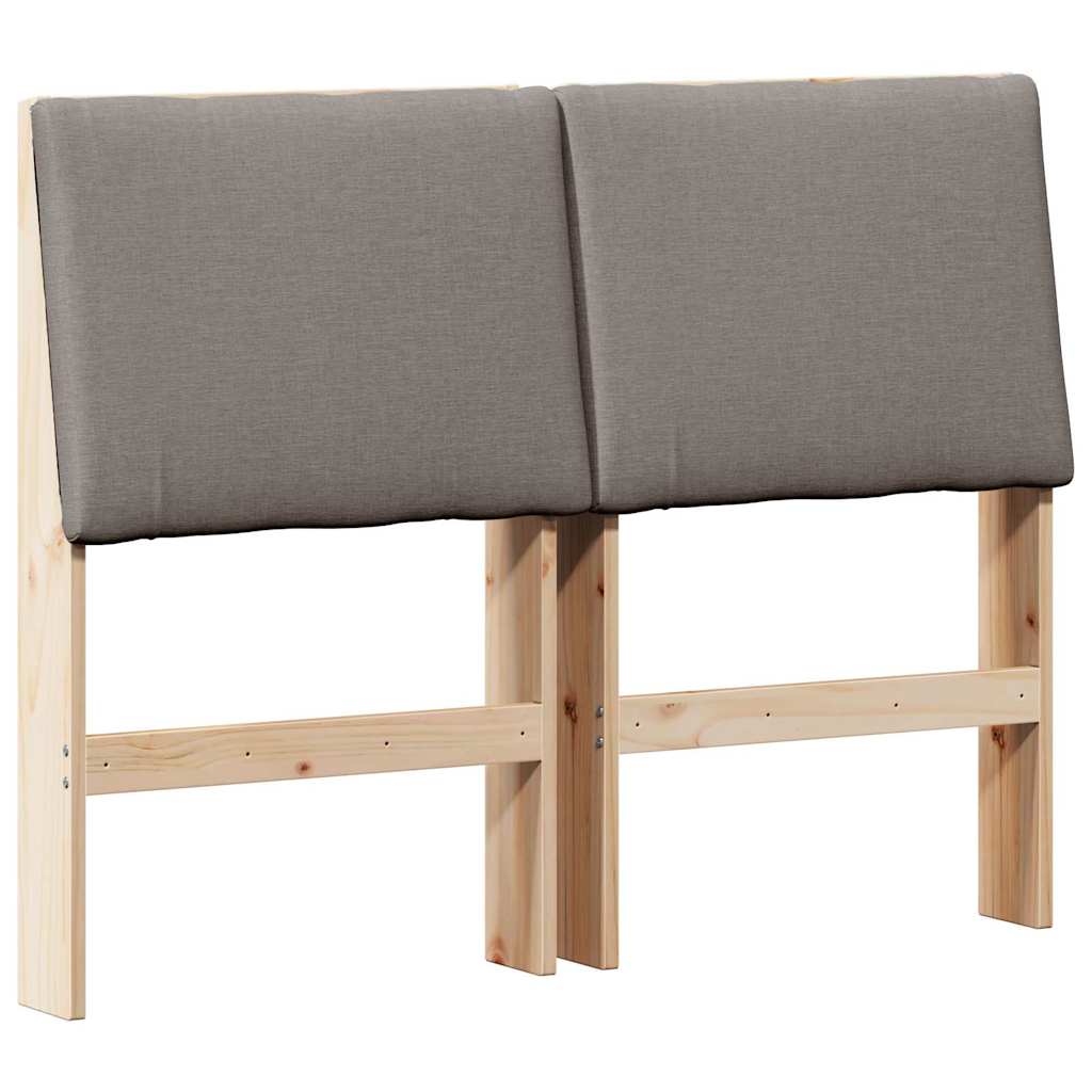 Cabeceira estofada cinzento-acastanhado 135 cm