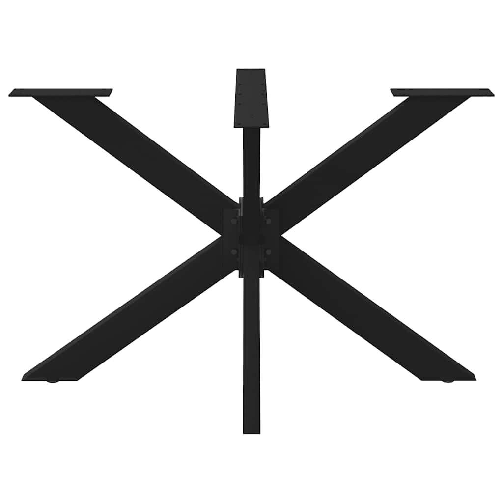 Pé de mesa de jantar em formato de aranha, preto, 120x68x(72-73) cm, aço