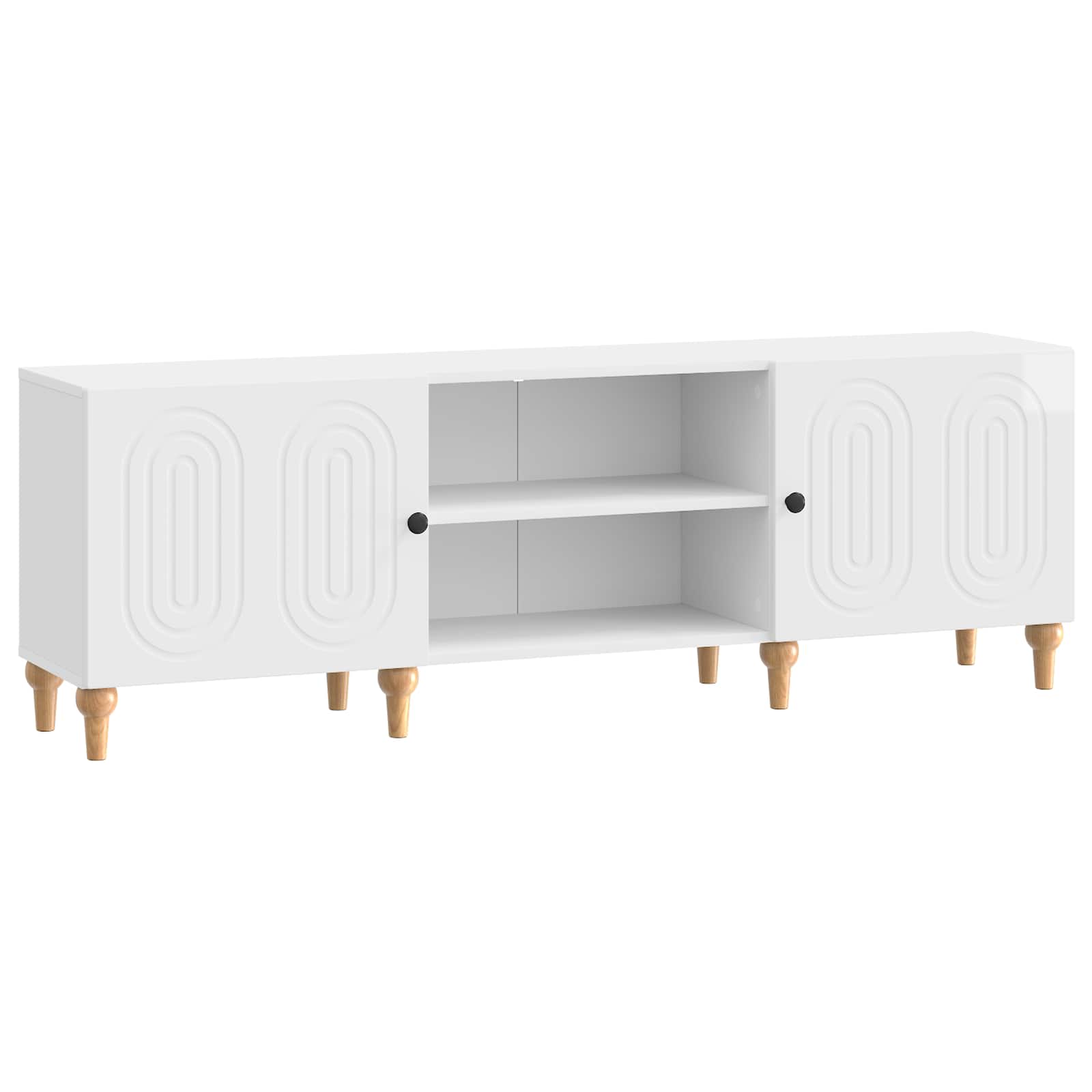 Gabinete para TV branco brilhante 150 x 31 x 50 cm
