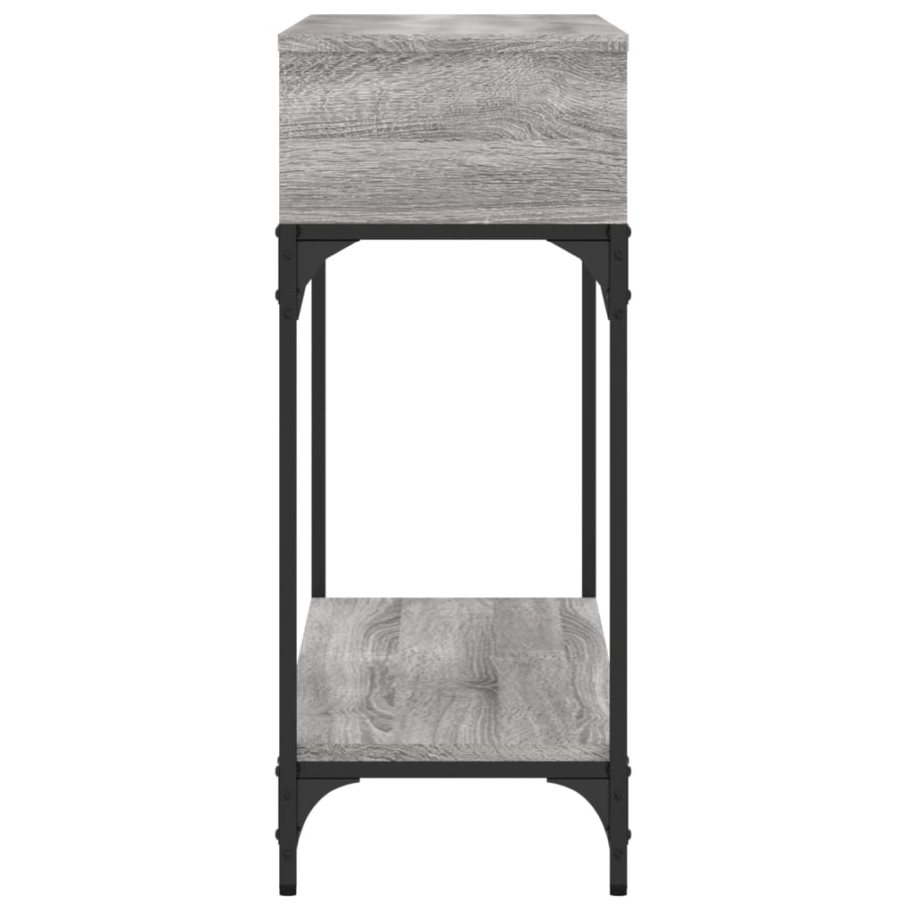 Mesa consola 100x30,5x75cm derivados de madeira cinzento sonoma