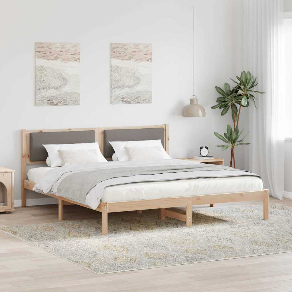 Estrutura da cama cinzento-acastanhado 180 x 200 cm