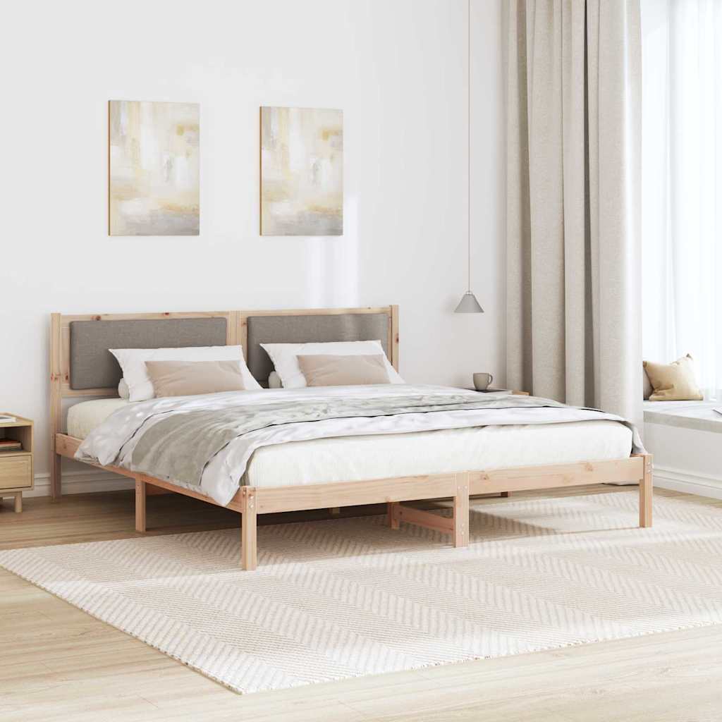Estrutura da cama cinzento-acastanhado 180 x 200 cm