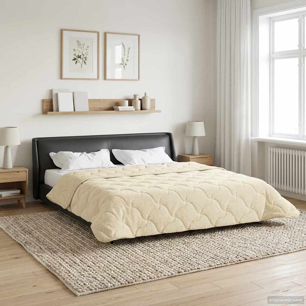 Edredom de inverno colchonete creme 220 x 260 cm