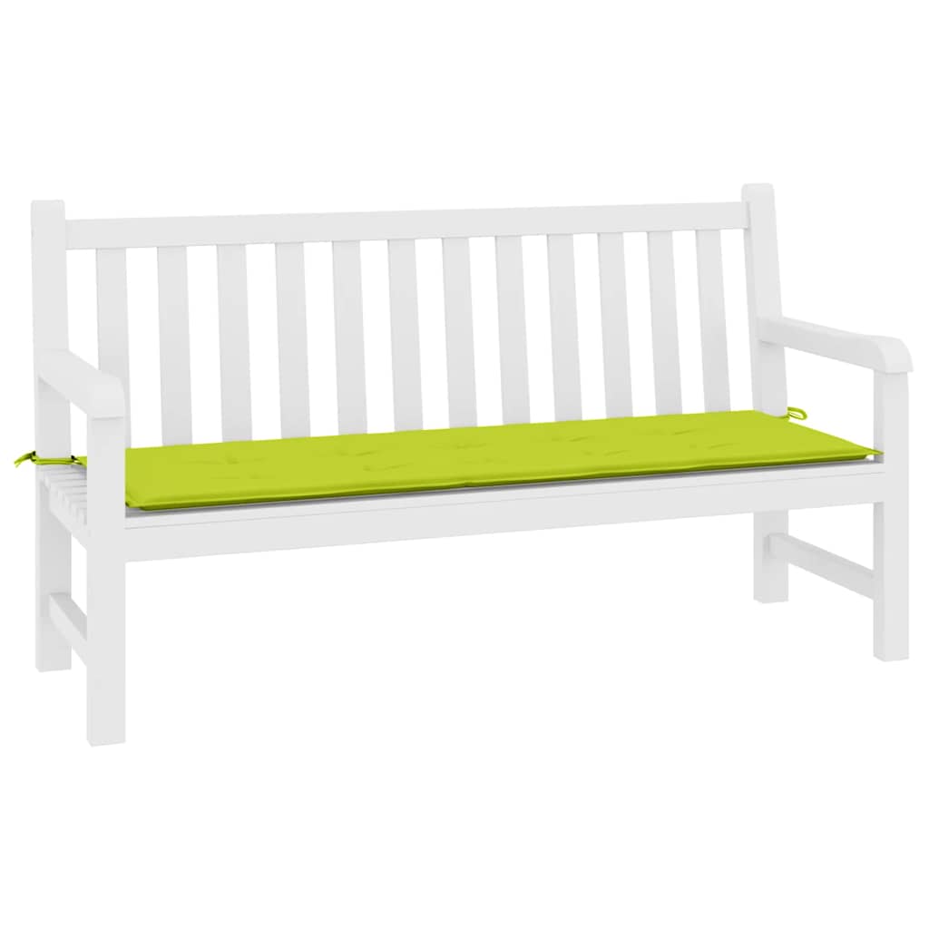 Almofadão p/ banco de jardim 200x50x3 cm tecido verde brilhante