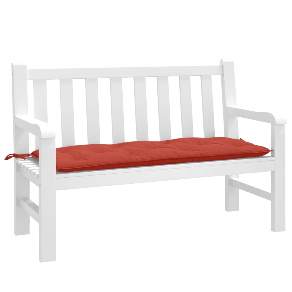 Almofadão banco de jardim 120x50x7 cm mesclado tecido vermelho