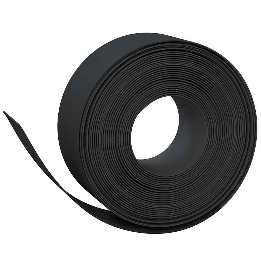 Bordas de jardim 2 pcs 10 m 20 cm polietileno preto