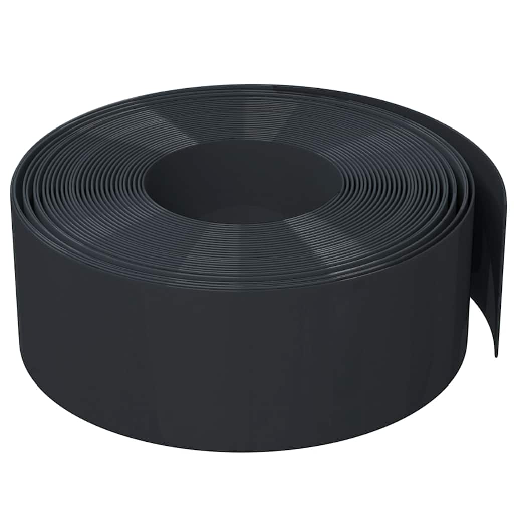 Bordas de jardim 2 pcs 10 m 20 cm polietileno preto