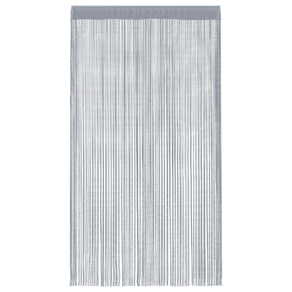 Cortinas de fios 2 pcs 140x250 cm cinzento-claro