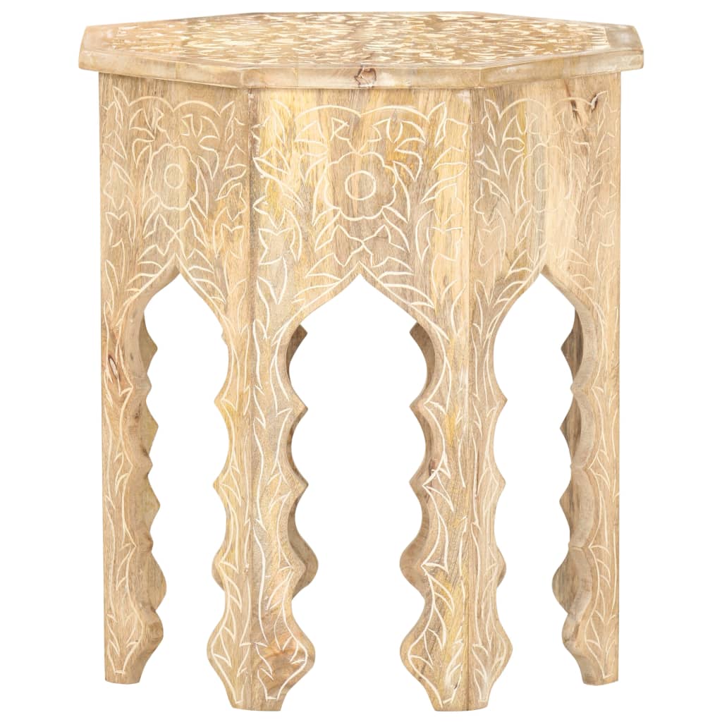 Mesa de apoio ø48 cm madeira de mangueira maciça