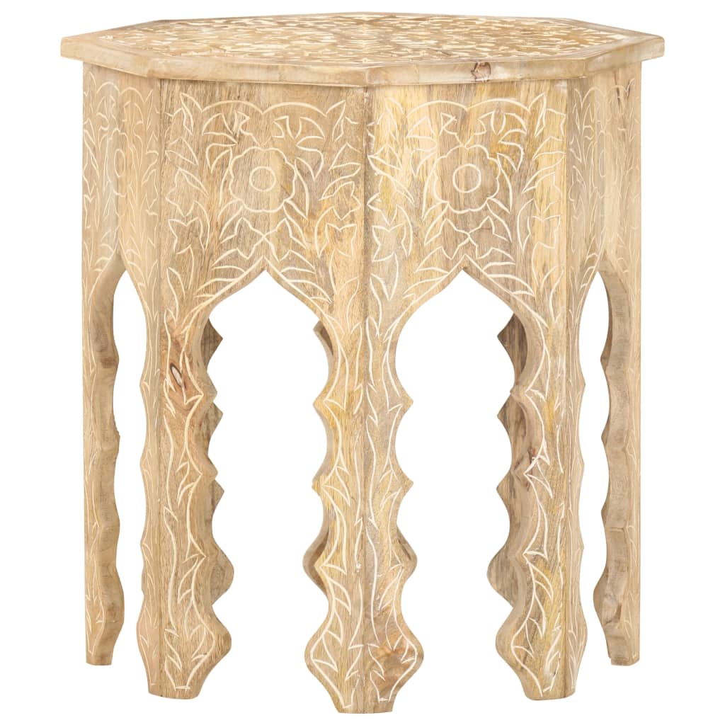 Mesa de apoio ø48 cm madeira de mangueira maciça