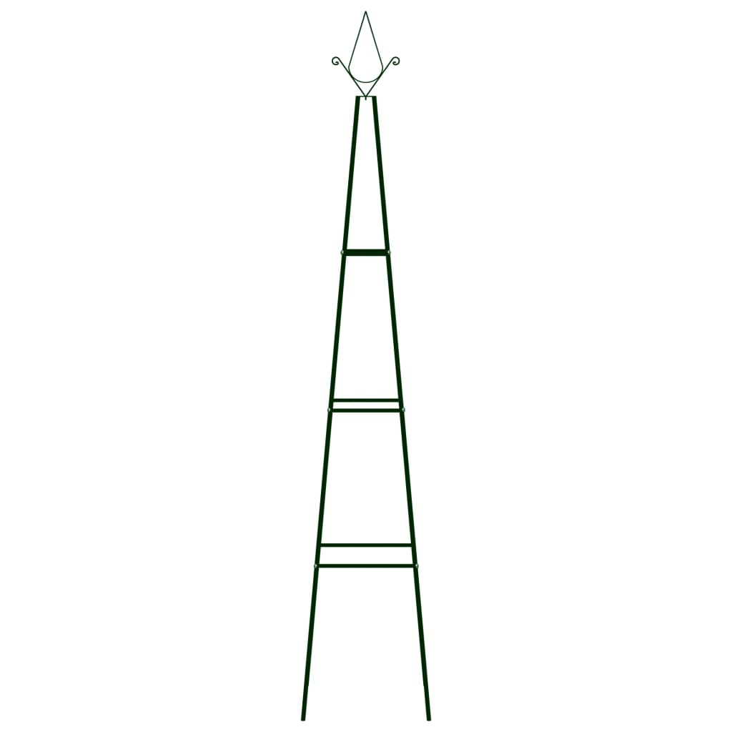 Suportes p/ plantas trepadeiras 2 pcs 35x35x195 cm ferro verde