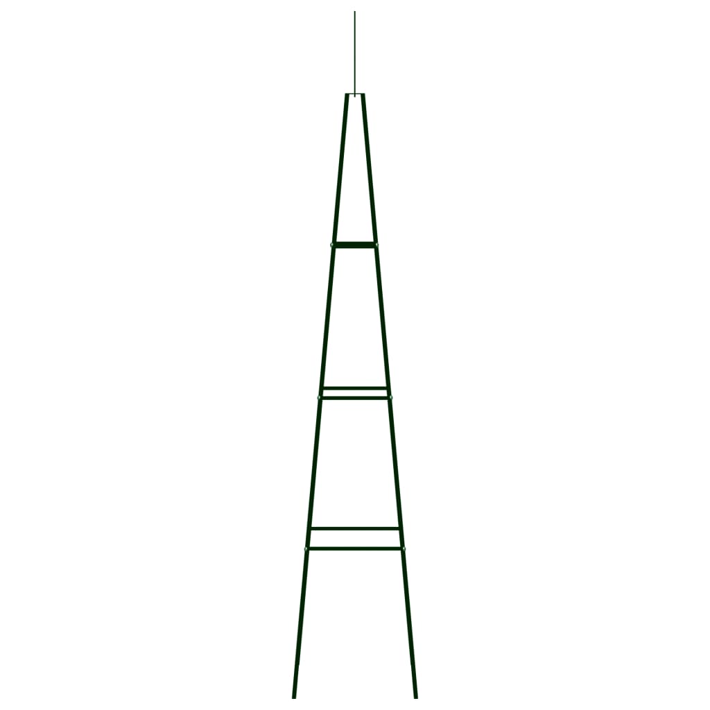 Suportes p/ plantas trepadeiras 2 pcs 35x35x195 cm ferro verde