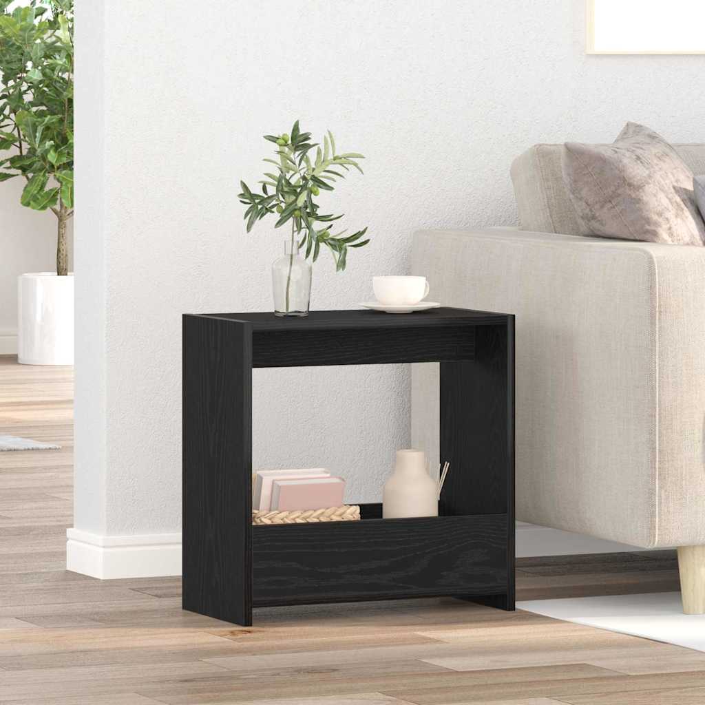 Mesa lateral carvalho preto 50 x 26 x 50 cm