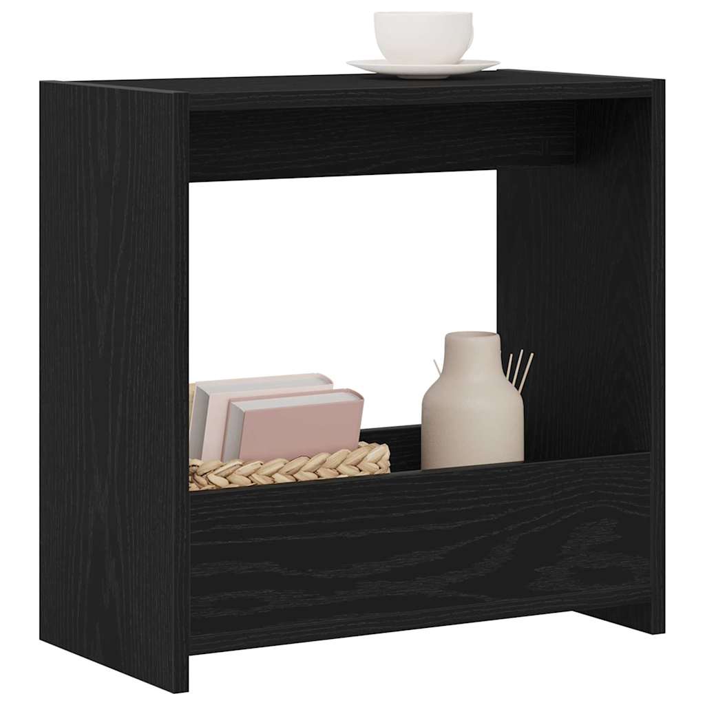 Mesa lateral carvalho preto 50 x 26 x 50 cm