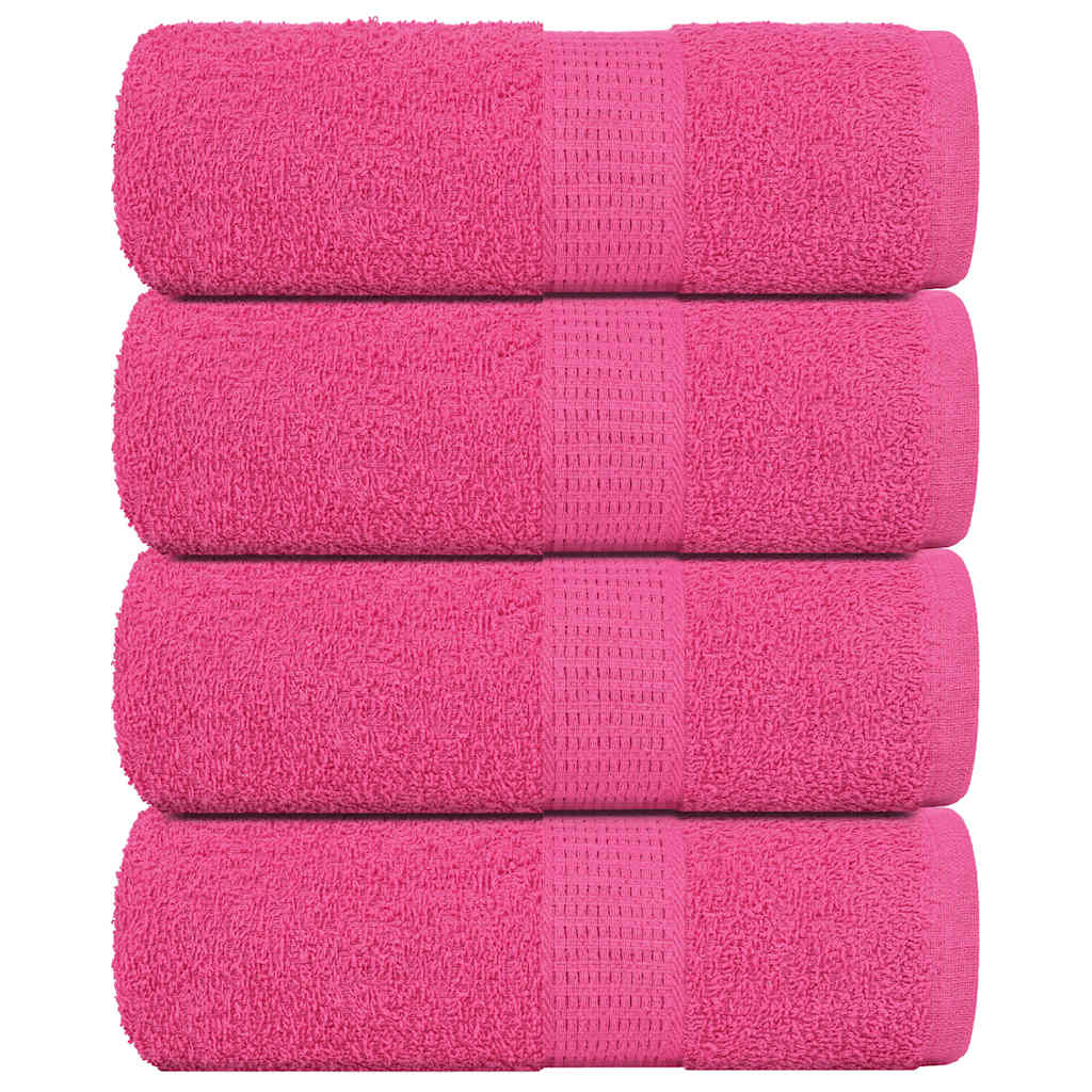 Toalhas de bidé frogn 4 pcs 30x50 cm 360 g/m² rosa