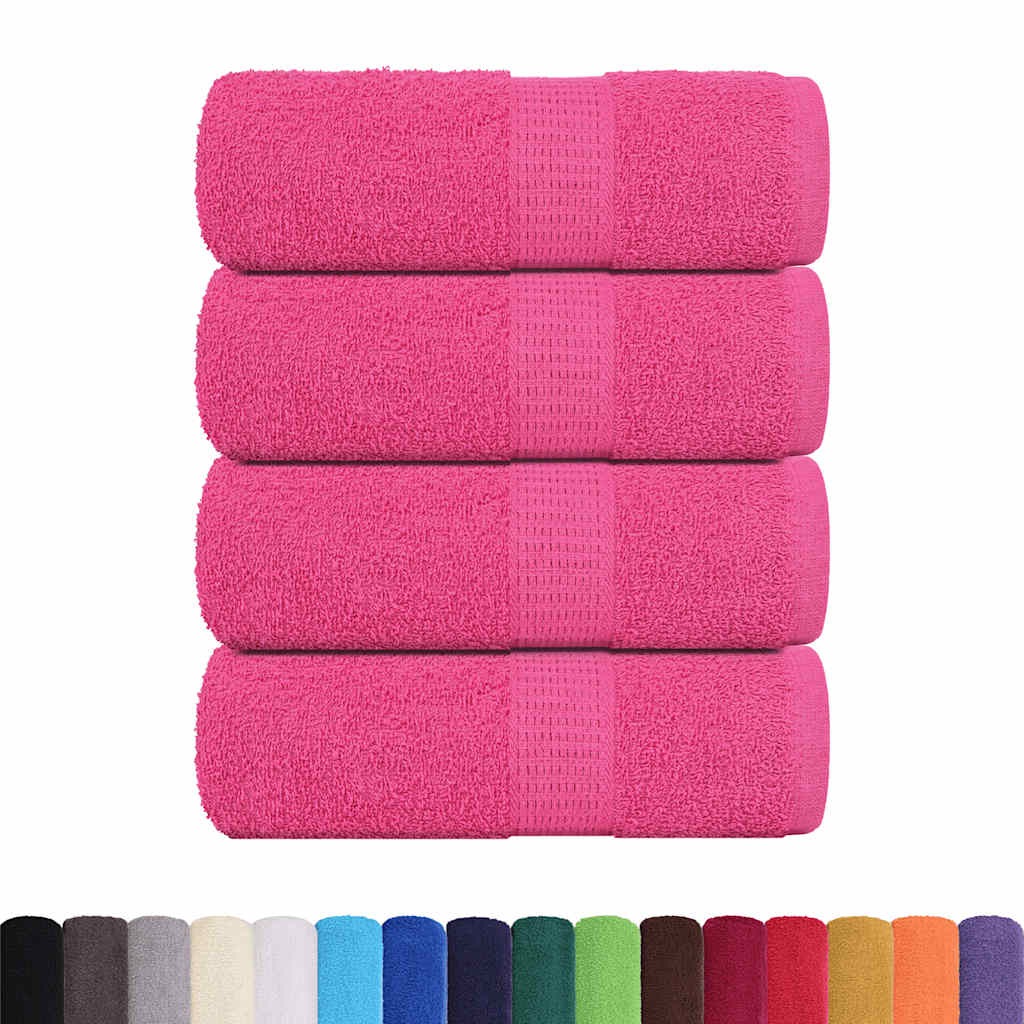 Toalhas de bidé frogn 4 pcs 30x50 cm 360 g/m² rosa