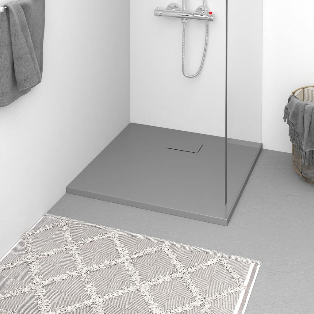 Base de chuveiro smc 90x90 cm cinzento