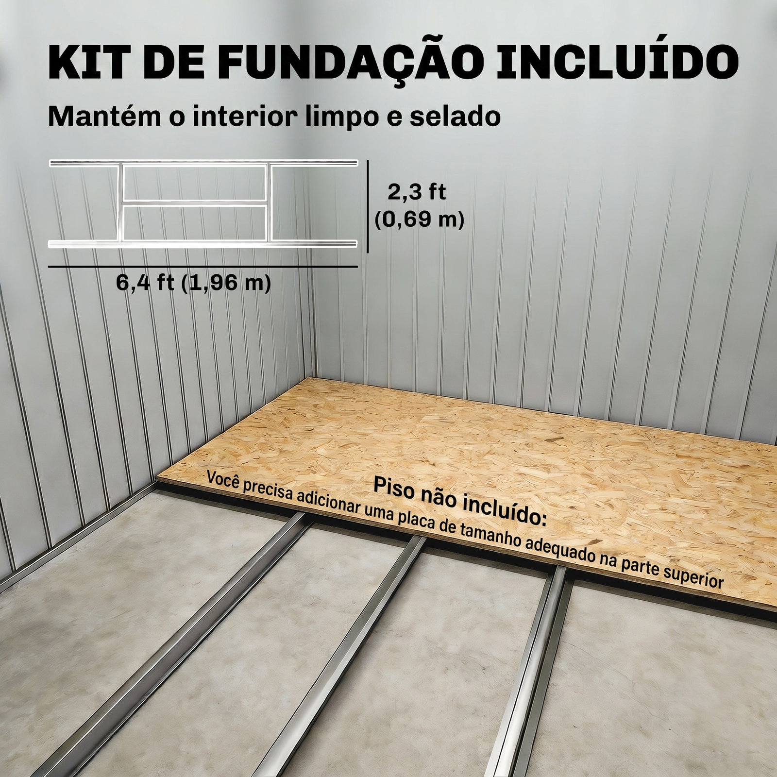 Abrigo de jardim 213x130x185 cm abrigo de jardim metálico de exterior com 2 portas deslizantes e 4 janelas marrom