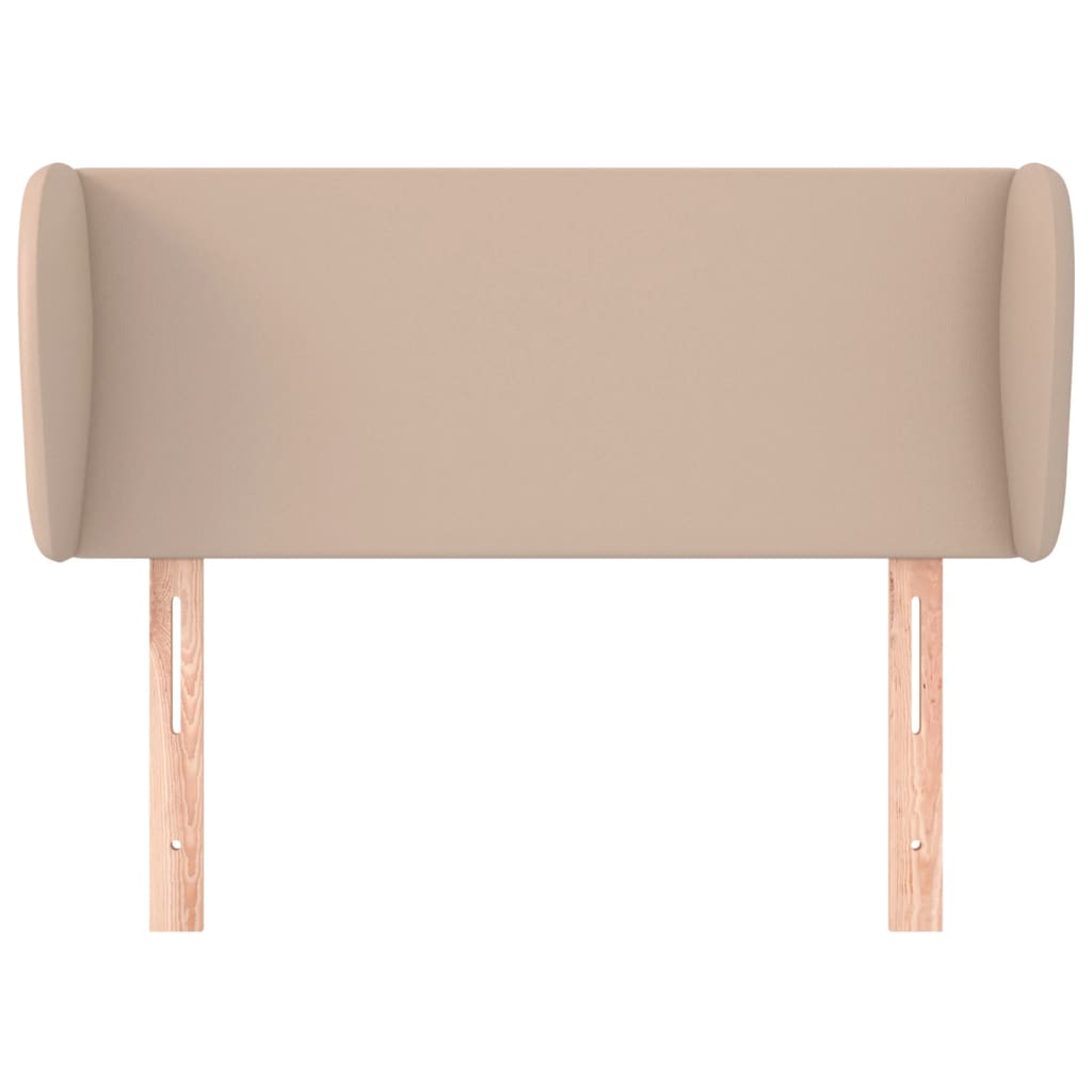 Cabeceira cama abas couro artificial 83x23x78/88 cm cappuccino