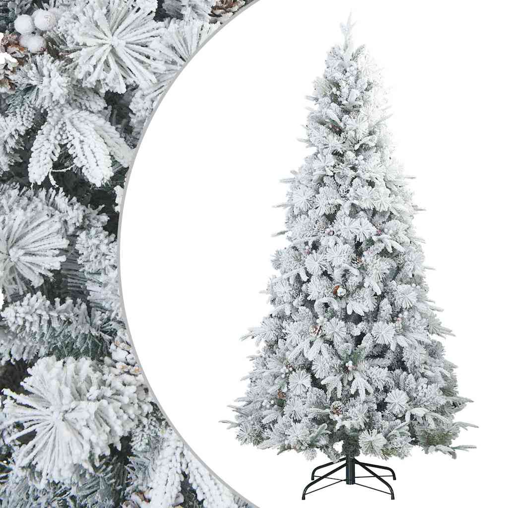 Árvore de natal artificial articulada nevado flocked branco