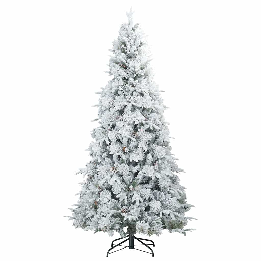 Árvore de natal artificial articulada nevado flocked branco