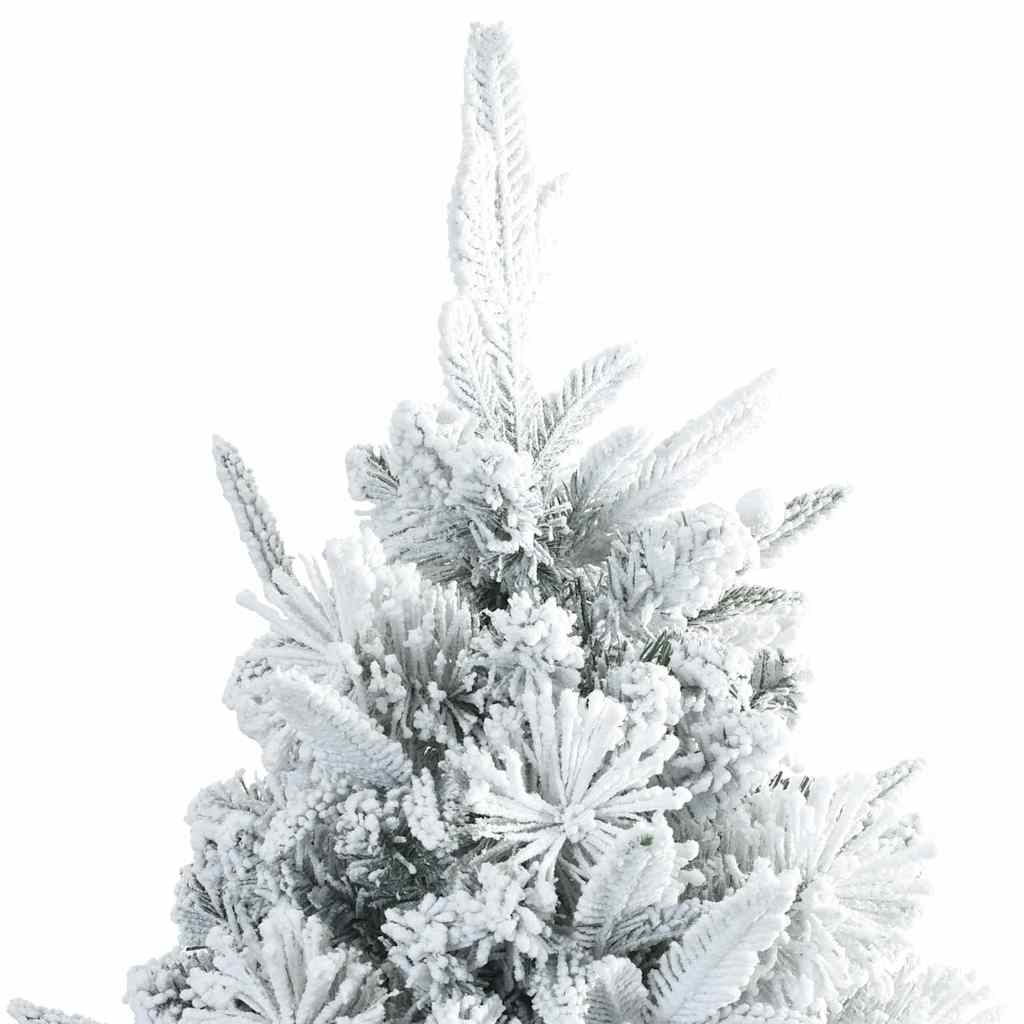 Árvore de natal artificial articulada nevado flocked branco
