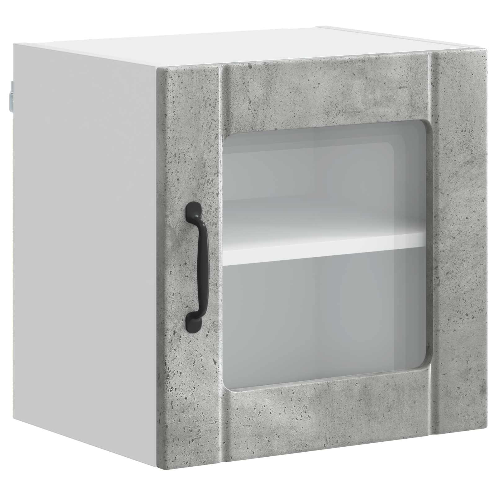 Armário de vidro de parede lucca cinzento cimento