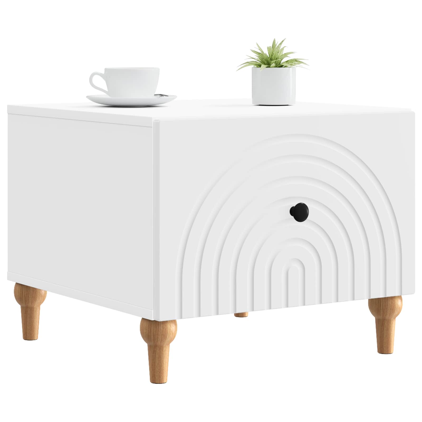 Mesa de centro branco 49 x 50 x 40 cm derivados de madeira