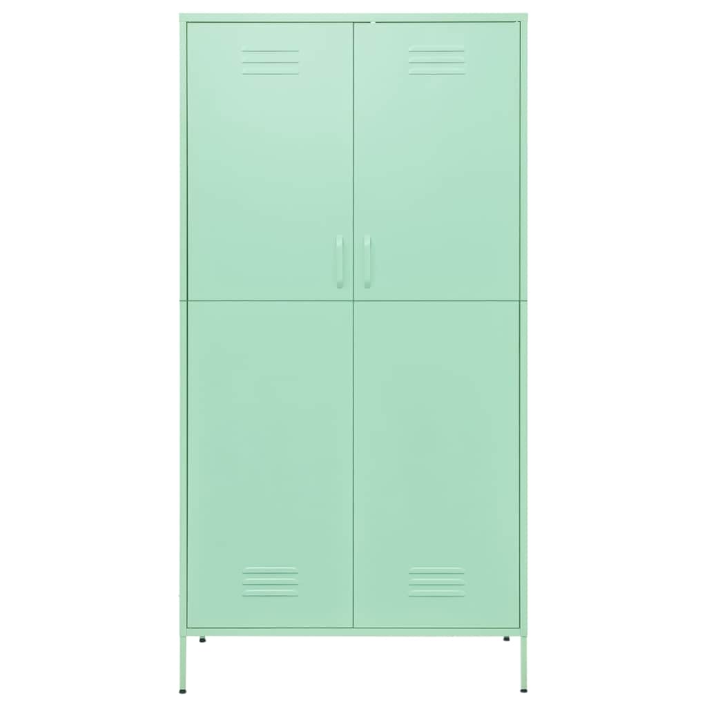Roupeiro 90x50x180 cm aço verde-hortelã
