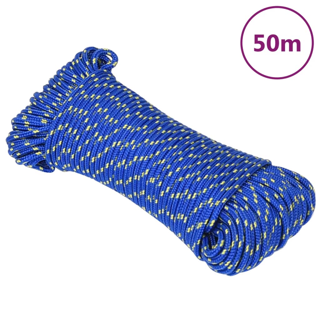 Corda de barco 4 mm 50 m polipropileno azul
