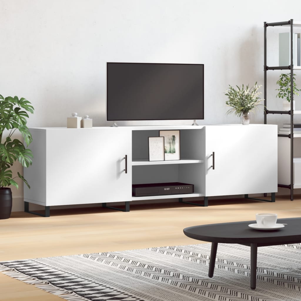 Móvel para TV 150x30x50 cm derivados de madeira branco