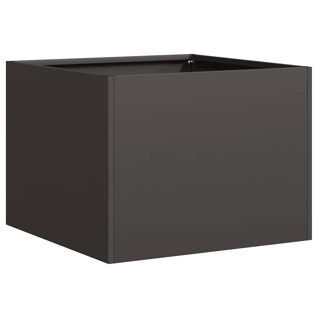 Vaso/floreira preto 40x40x30 cm aço