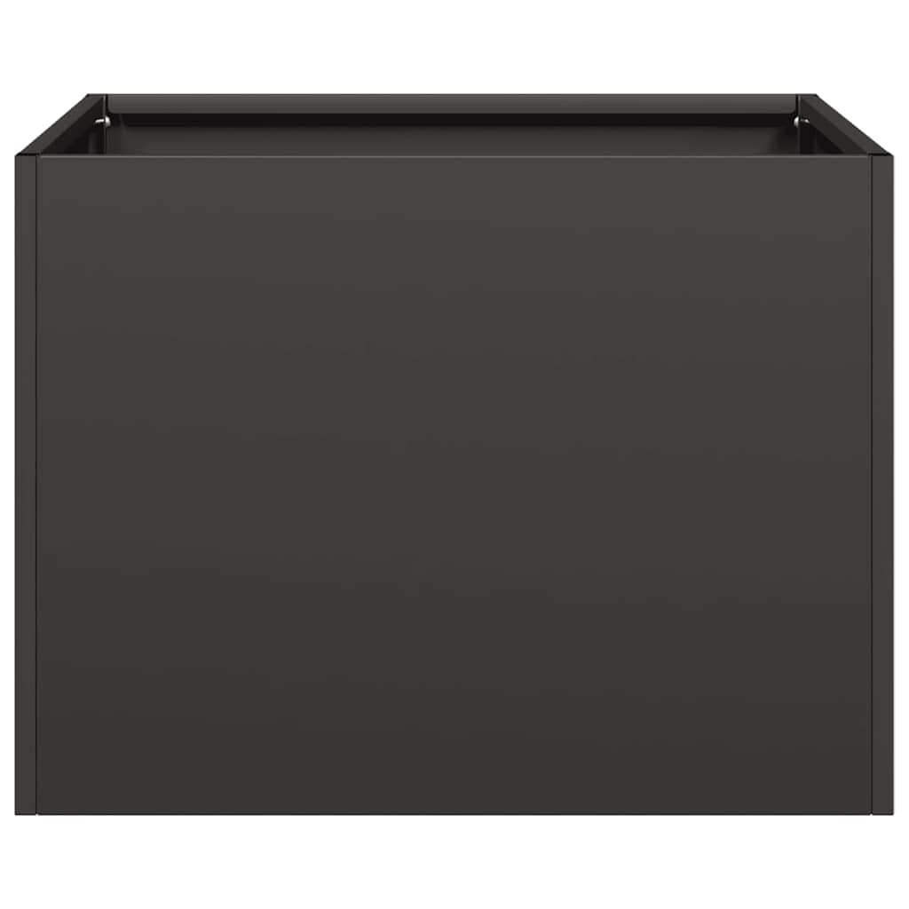 Vaso/floreira preto 40x40x30 cm aço