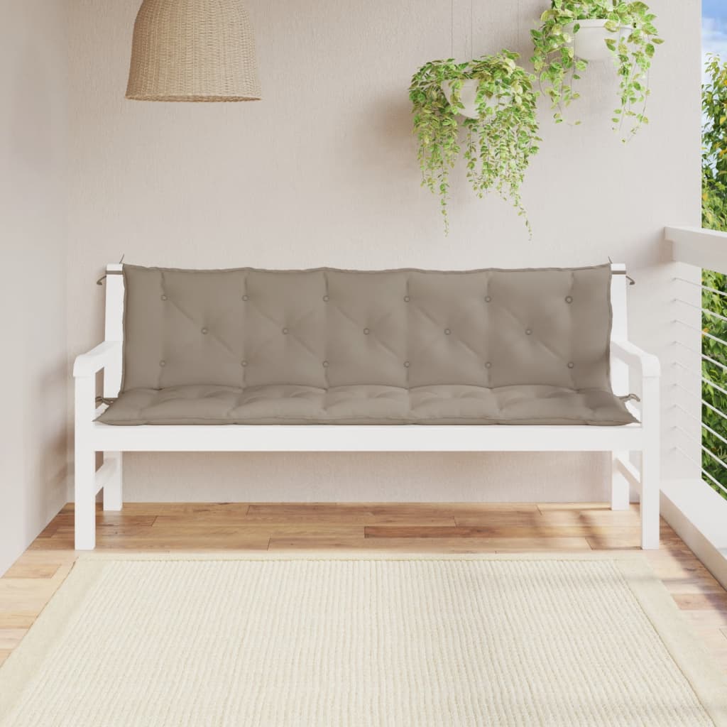 Almofadões banco jardim 2 pcs tecido oxford cinza-acastanhado