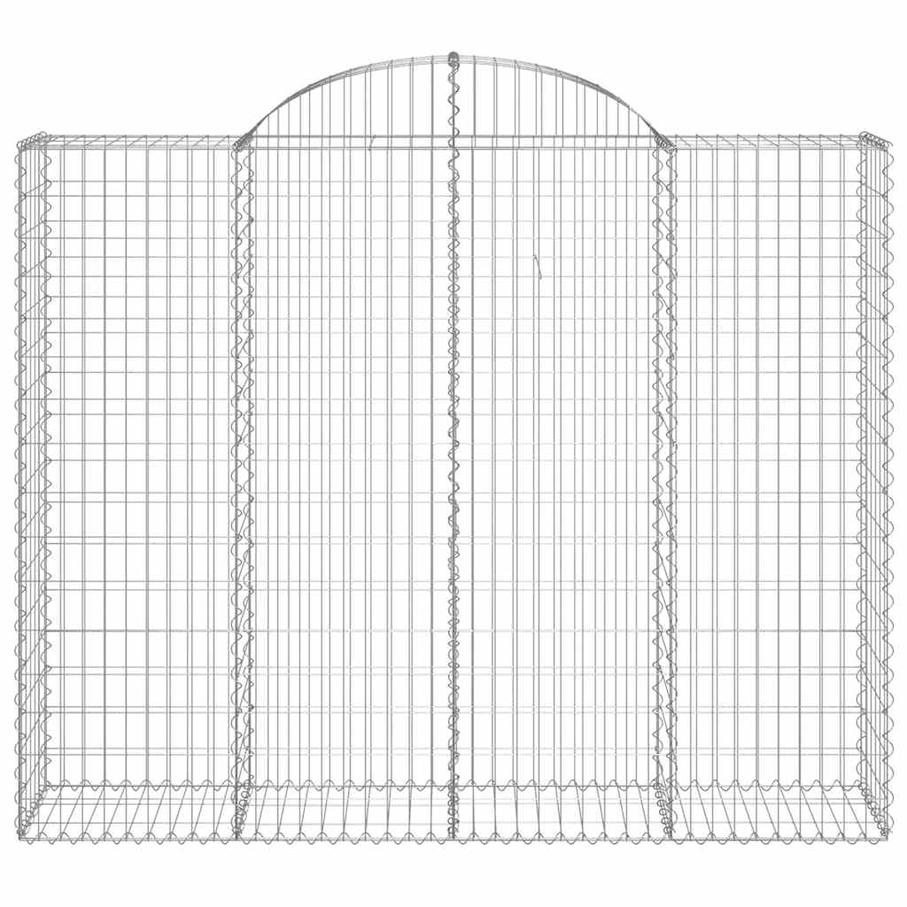 Cestos gabião arqueados 15 pcs 200x50x160/180 ferro galvanizado