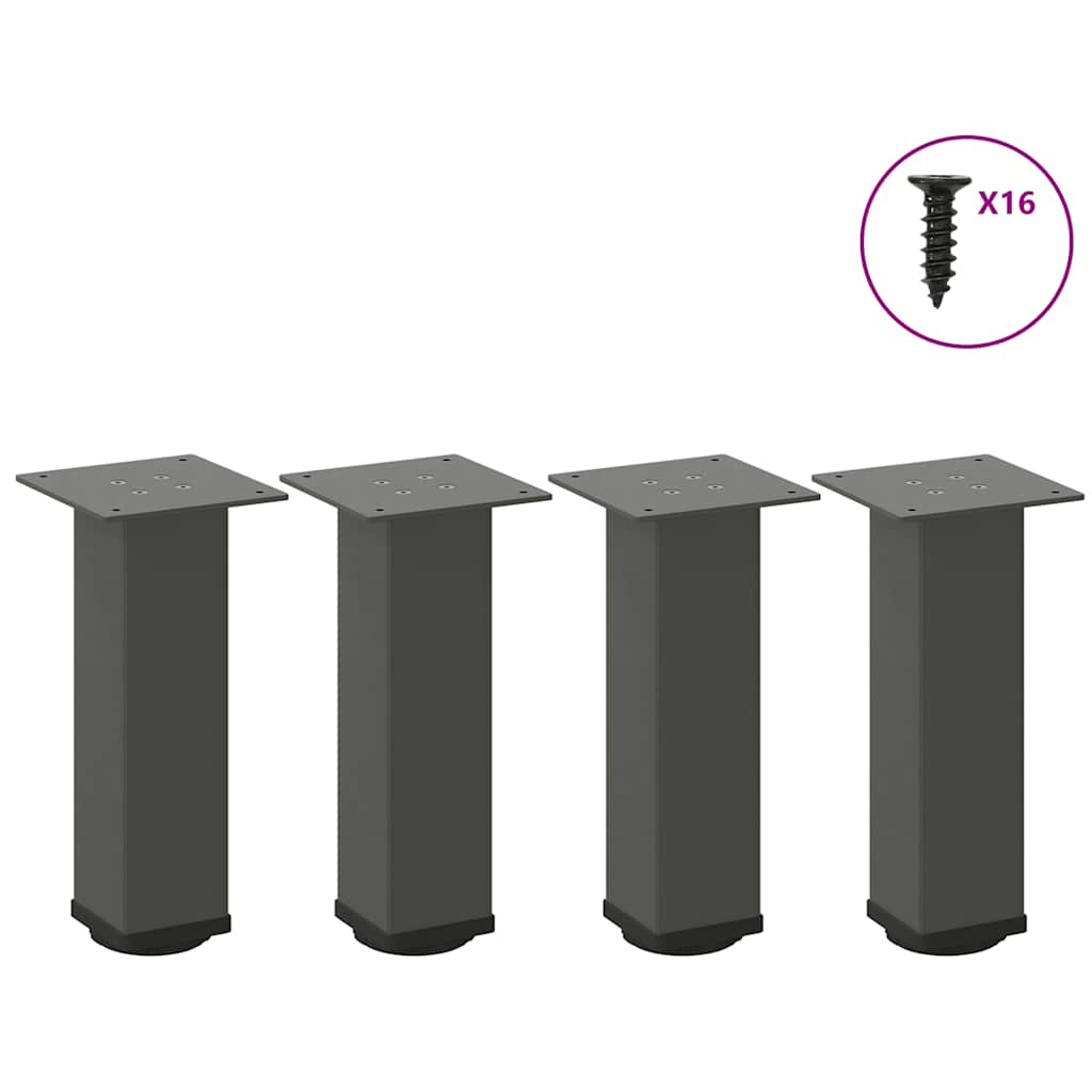 Pés para mesa de centro 4 peças antracite 30-32 cm aço