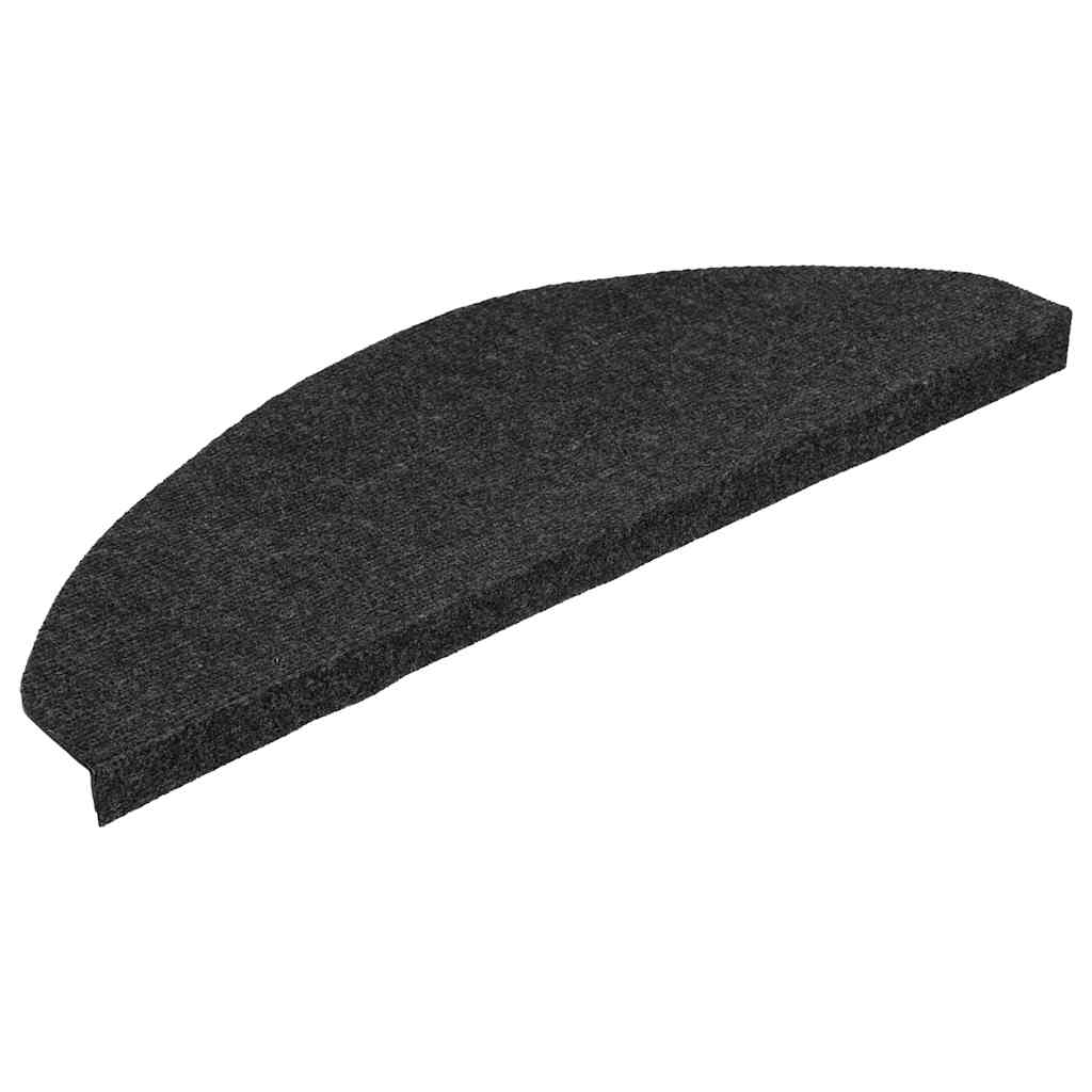 Tapetes de escada adesivos 20 pcs 65x22,5x3,5 cm preto