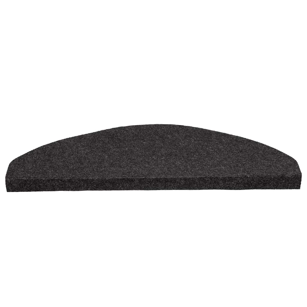 Tapetes de escada adesivos 20 pcs 65x22,5x3,5 cm preto